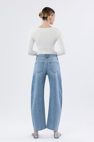 High Rise Wide Barrel Jeans