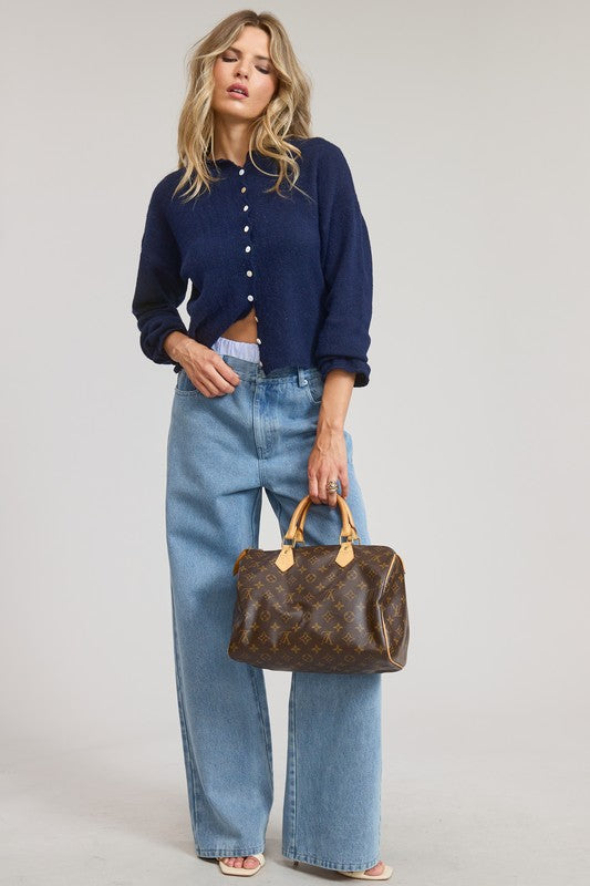 Lightweight Button-down Cardigan Top