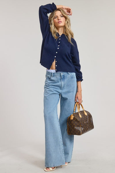 Lightweight Button-down Cardigan Top