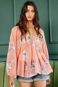 Floral Chiffon Blouse