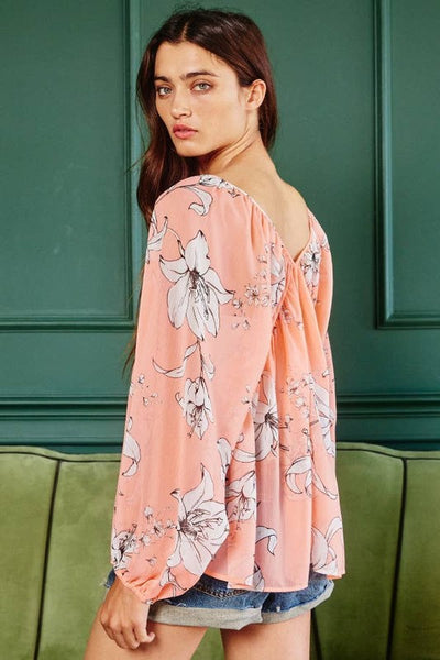 Floral Chiffon Blouse