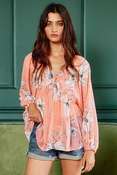 Floral Chiffon Blouse