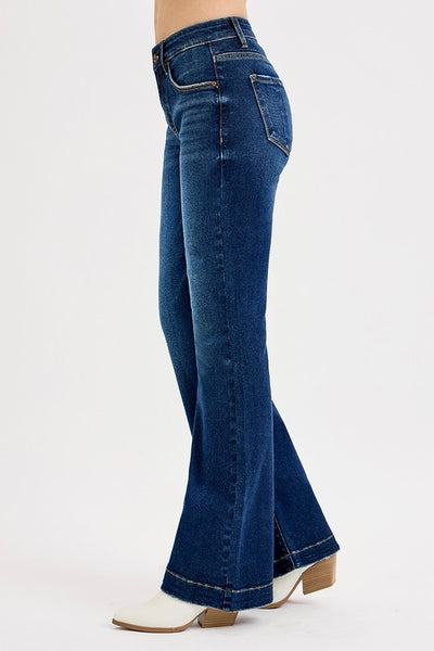 Tummy Control Mid Rise Flare Basic Jeans