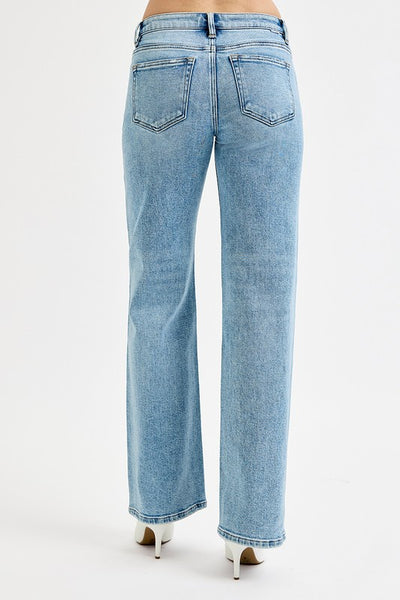 Low Rise Wide Leg Jeans