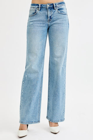 Low Rise Wide Leg Jeans