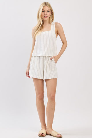 Micro Stripe Tie Pants
