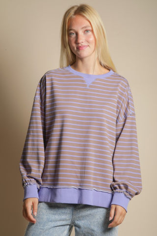 Comfy Stripe Relaxed Pullover