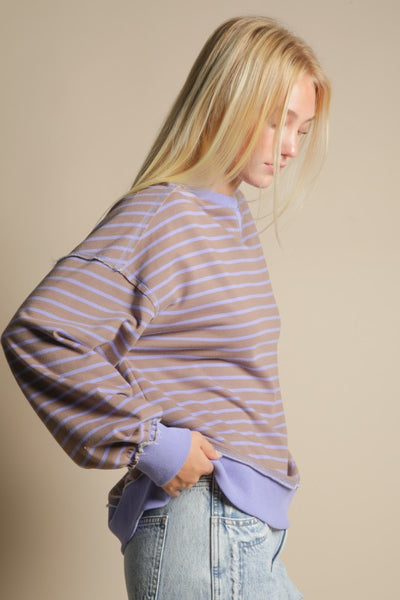 Comfy Stripe Relaxed Pullover