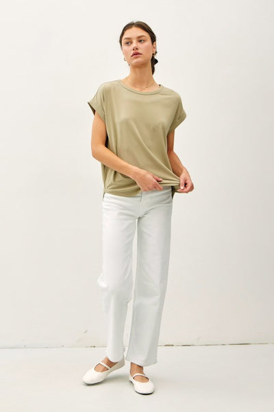 Bamboo Round Neck Dolman Top