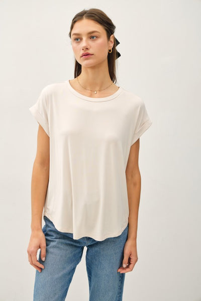 Bamboo Round Neck Dolman Top