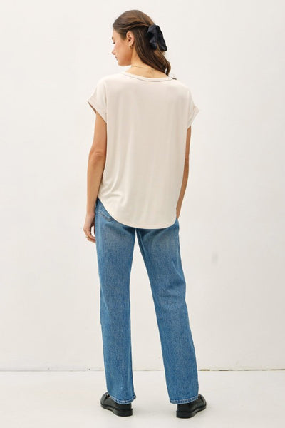 Bamboo Round Neck Dolman Top
