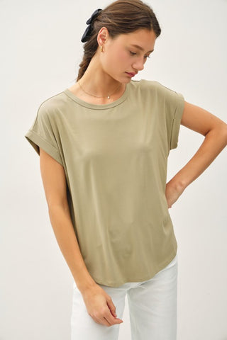 Bamboo Round Neck Dolman Top