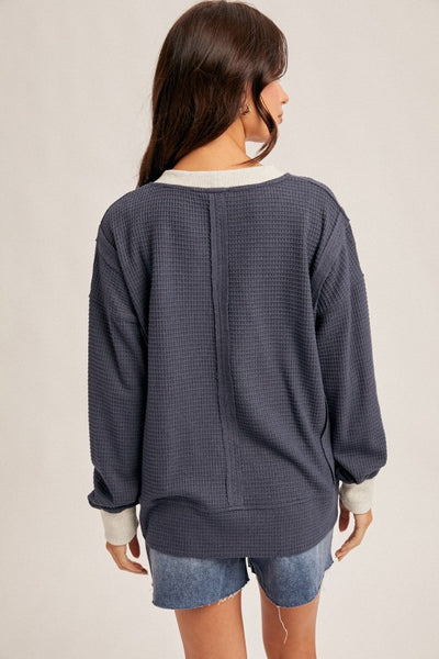 Navy Thermal Pullover