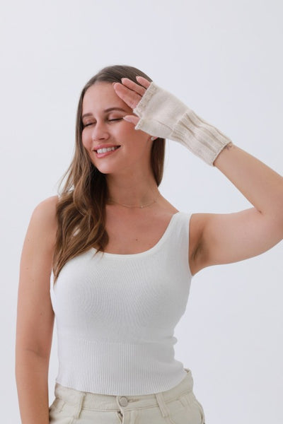 Cable Knit Fingerless Gloves