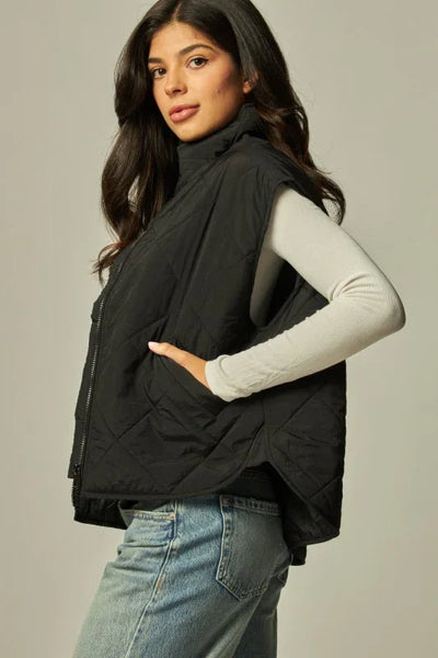 Boxy Quilted Puffer Vest