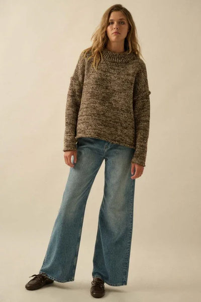 Marled Knit Stitch Sweater