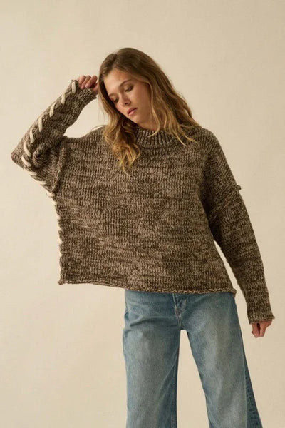 Marled Knit Stitch Sweater
