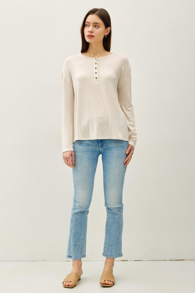 Buttery Soft Hacci Henley Top