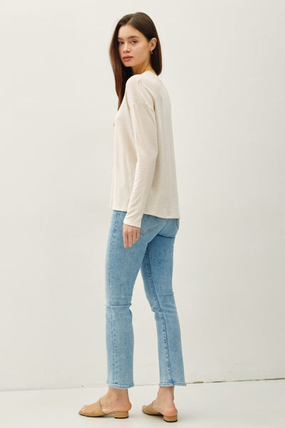 Buttery Soft Hacci Henley Top