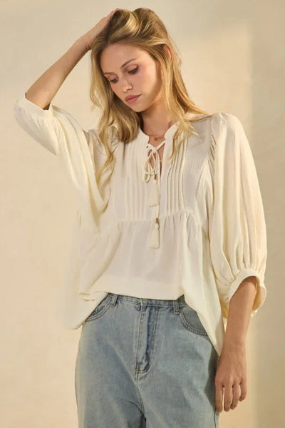 Ivory Flowy Blouse