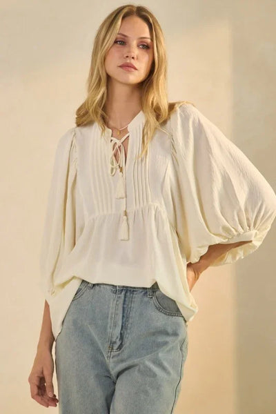 Ivory Flowy Blouse
