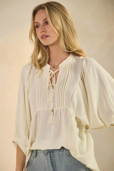Ivory Flowy Blouse