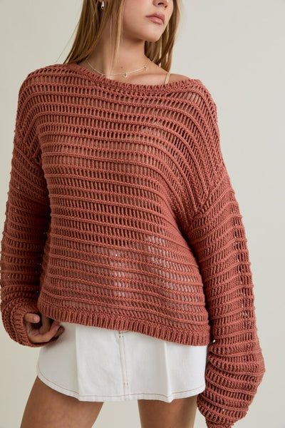 Rustic Fall Knit Sweater