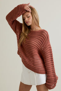 Rustic Fall Knit Sweater