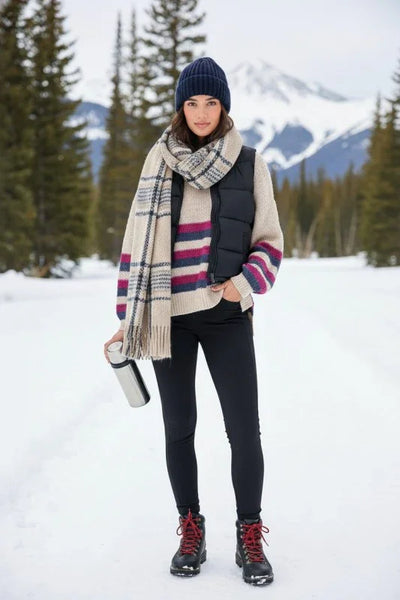 Multi Stripe Border Sweater