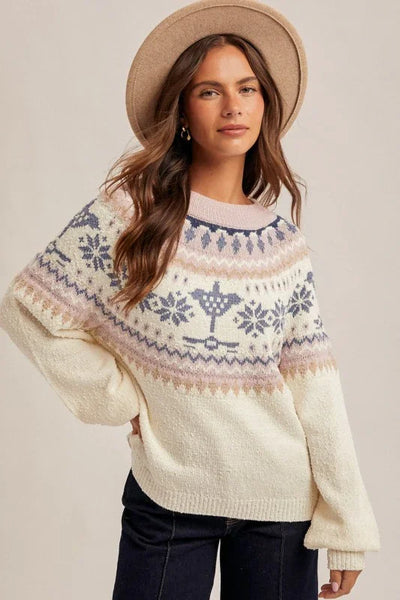 Raglan Sleeve Fairisle Sweater