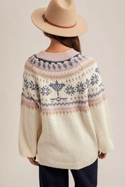 Raglan Sleeve Fairisle Sweater