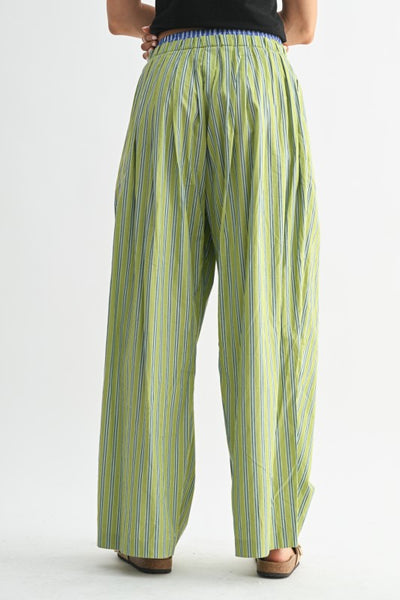 Striped Wide-leg Trousers
