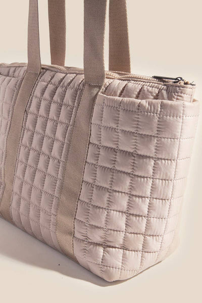 Quilted Nylon Tote Bag