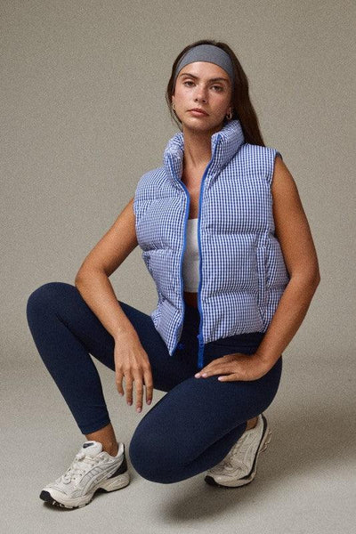 Gingham Puffer Jacket