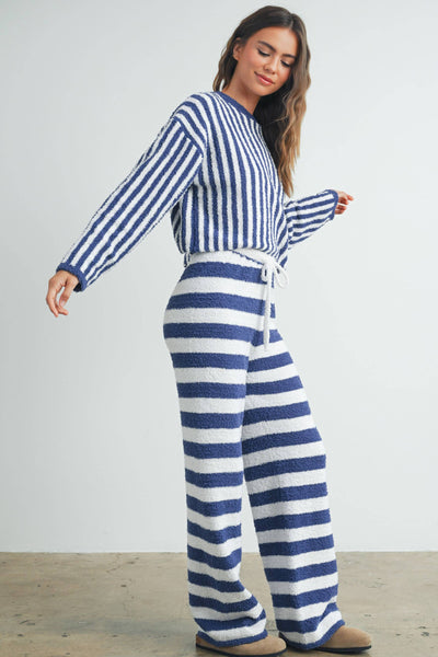 Cozy Striped Round Neck Sweater
