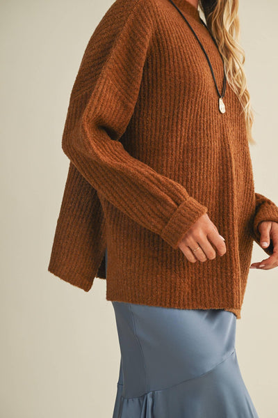 Gingerbread Mock Neck Sweater