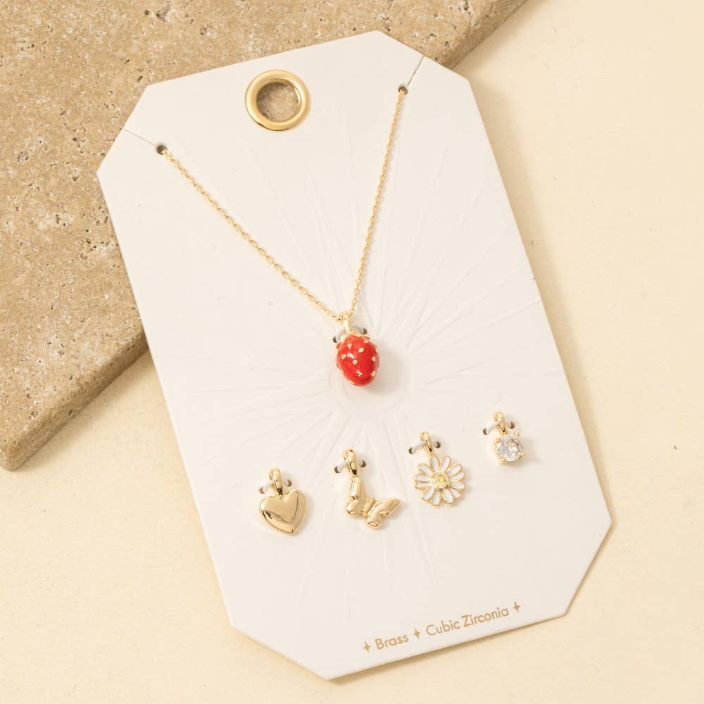 Strawberry Swappable Pendant Necklace
