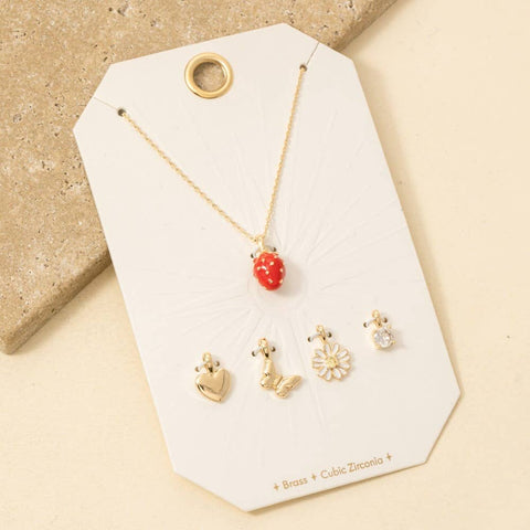 Strawberry Swappable Pendant Necklace