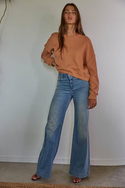 Knit Thermal Pullover Top