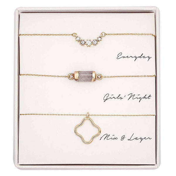 Assorted Layering Pendant Necklace Set