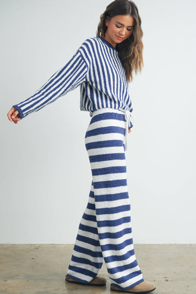 Cozy Striped Round Neck Sweater