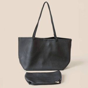 Soft Black Tote Bag