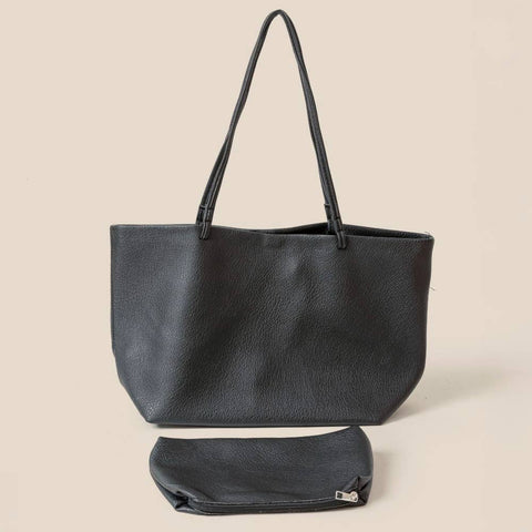 Soft Black Tote Bag