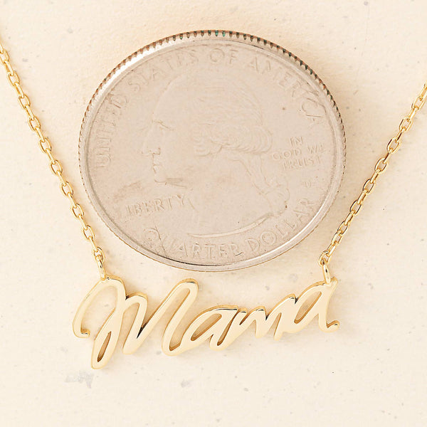 Sterling Silver Mama Necklace: G