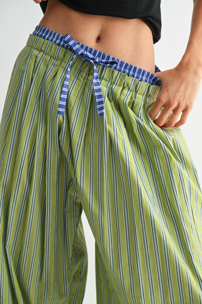 Striped Wide-leg Trousers