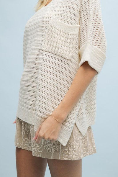 Front Pocket Knit Top