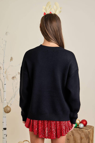 Tinsel Christmas Tree Knit Sweater