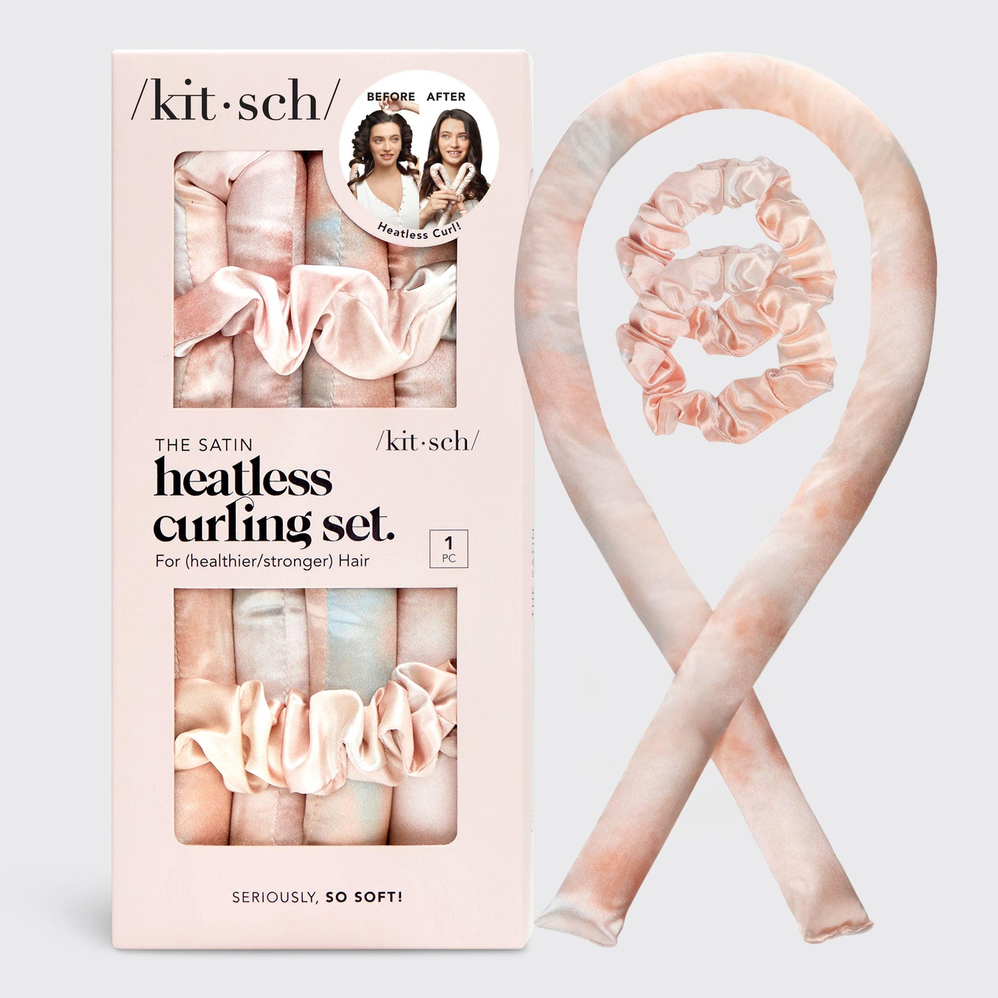 Satin Heatless Curling Set - Sunset Tie Dye - Hope Boutique Shop