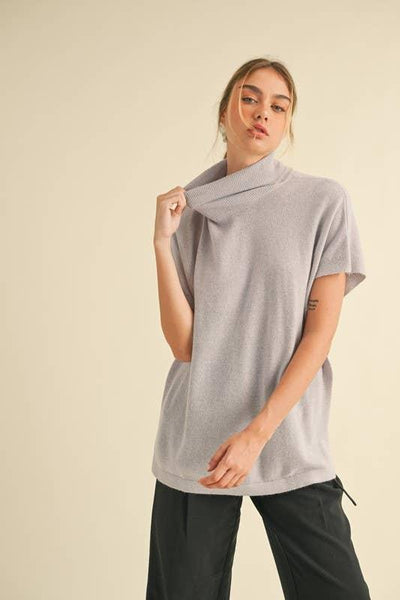 Iced Lavender Soft Poncho Top