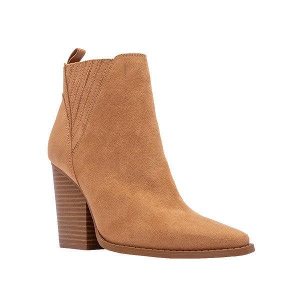 Butterscotch Suede Booties - Hope Boutique Shop